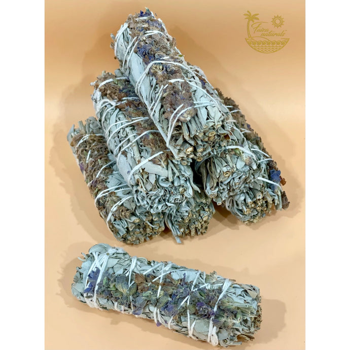 Hand Tied Lavender with White Sage Smudge Stick