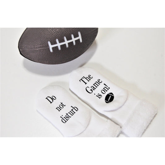 Do Not Disturb Football Baby Socks