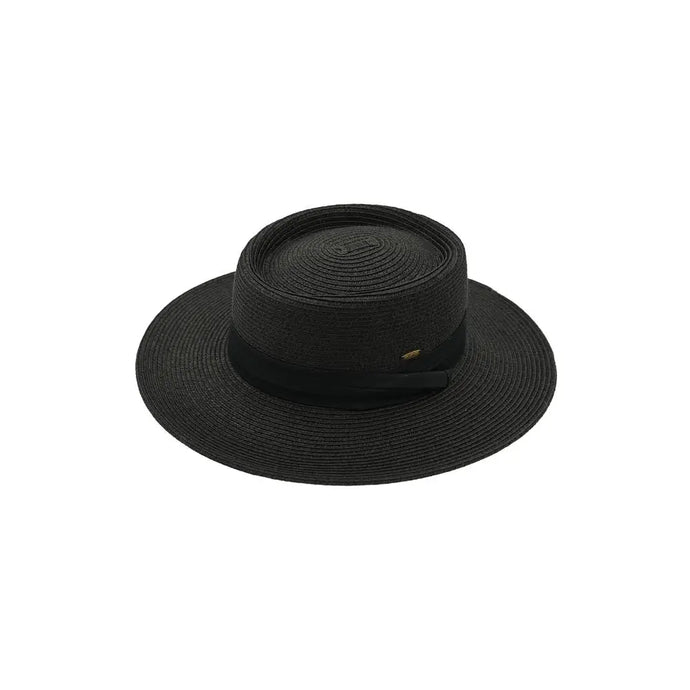 Wide Brim Black Sun Hat