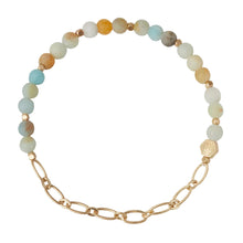 Mini Stone w/ Chain Stacking Bracelet Collection