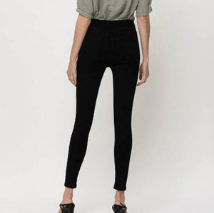 High Rise Ankle Black Skinny Jeans