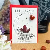 Red Jasper Crystal on Card
