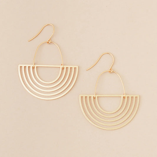 Solar Rays Gold Earrings