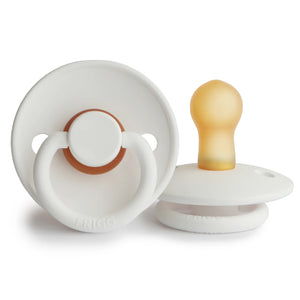 FRIGG Natural Rubber Pacifier in Bright White